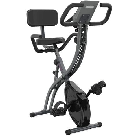 Foldable Upright Exercise Bike with Pulse Sensor and Comfortable Seat – Perfect for Home Workouts!