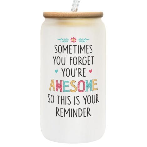 Best Friend Swag – Thoughtful 16 Oz Can Glass for Female BFFs – Perfect Christmas & Birthday Gifts!