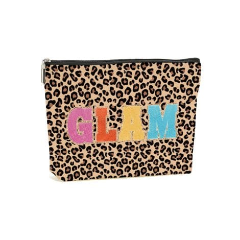 Customizable Leopard Print Makeup Bag – A chic and practical gift for women of all occasions.