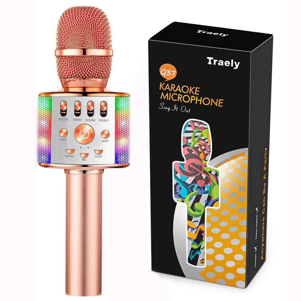 TRAELY Microphone for Kids Bluetooth 5 6 7 8 9 10 Year Old Girl Gifts Girls Toys Age 5 6 7 8 9 10 Birthday