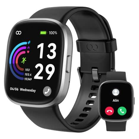 anyloop Smart Watch for Men Women with Call Answer, HD Display, Fitness Tracker, and Multiple Sport Modes.