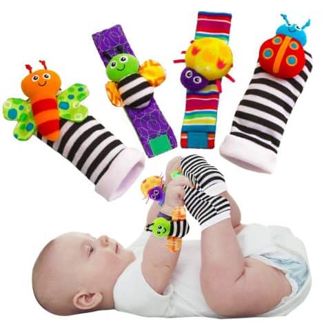 Infant Rattle Socks: Fun and Educational Toy for Girls and Boys, Age 3-6 to 12 Months.