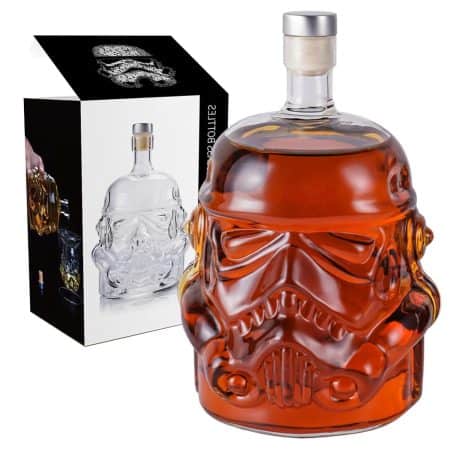 Personalized Clear Whiskey Flask – Crafty Decanter for Alcohol, Scotch, Bourbon, Vodka – Ideal Guy’s Xmas Gift.