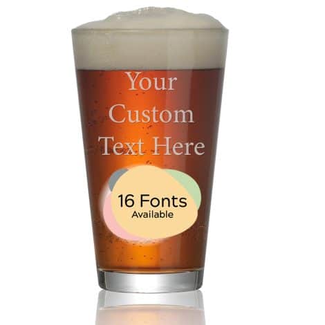 Customized and engraved beer glass with your text – the perfect unique gift for birthdays or bridesmaids.