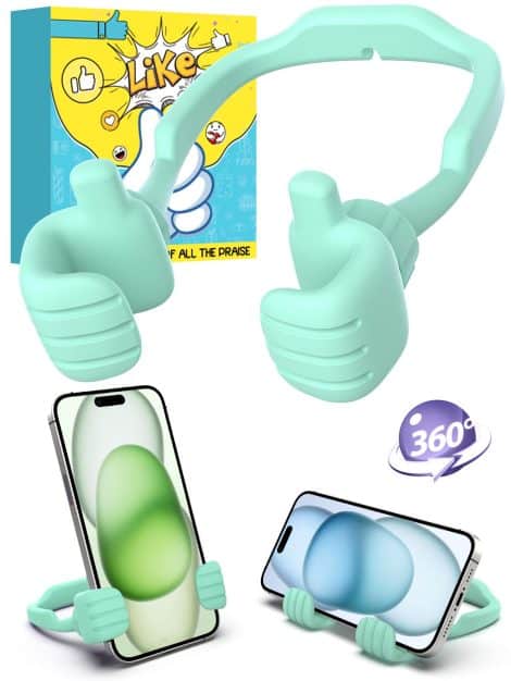 Funny Gadgets for all ages – Thumbs Up Lazy Phone Stand Holder. Perfect stocking stuffers for Christmas!