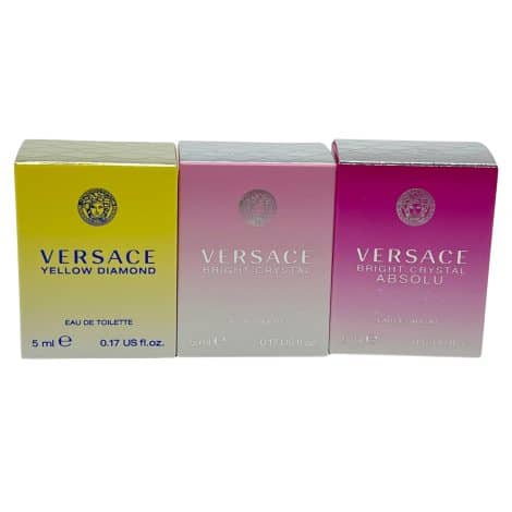 Versace Mini Trio Perfume Set – Perfect Gift for Women, featuring a variety of scents!