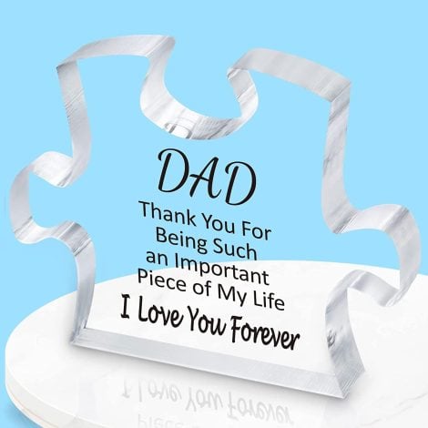 Personalized Acrylic Puzzle Plaque: Memorable and heartfelt gifts for your dad! Perfect for Father’s Day, birthdays, and Christmas.