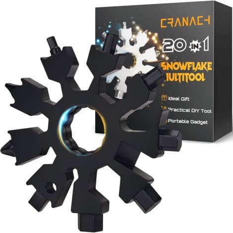 Snowflake Multitool – Perfect Christmas gift for men & women, fits in pocket, 20 tools in 1.