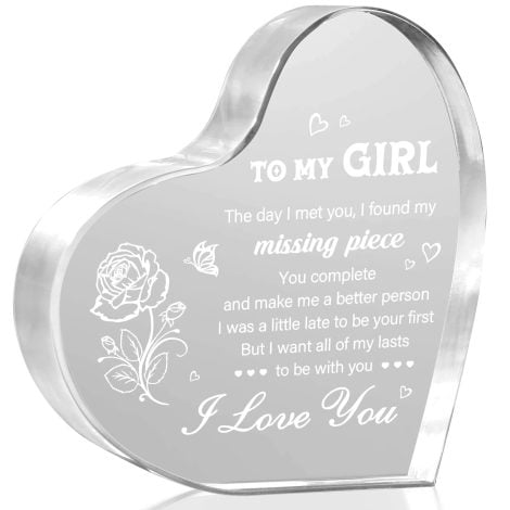 Romantic “I Love You” Acrylic Keepsake – Ideal gift for girlfriend on special occasions like birthdays, anniversaries, and Valentine’s Day.