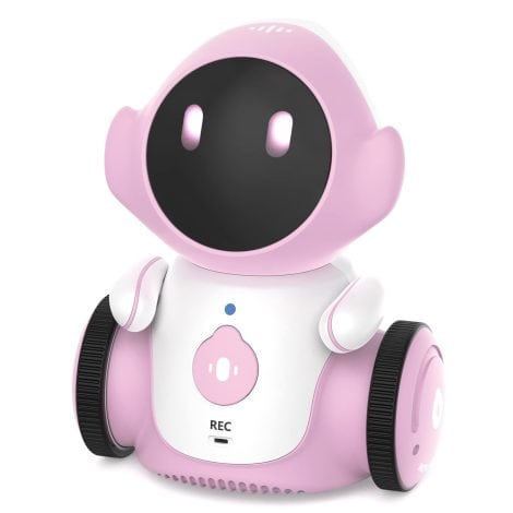 Smart Talking Robot for Kids, Voice Controlled, Dance, Sing, Record, Repeat, and rechargeable. Perfect gift for girls 6+! (Pink)