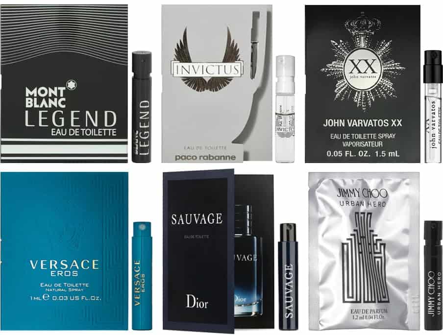 Men's Designer Fragrance Sampler (6 count) - Lot of Cologne Samples