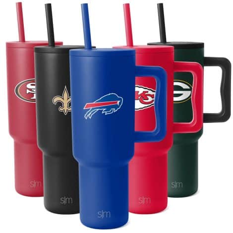 Buffalo Bills NFL 40oz Tumbler with Handle and Straw Lid – Perfect Christmas gift for football fans!