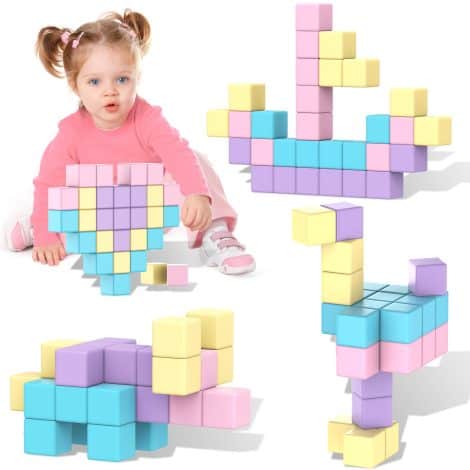 Magnetic Blocks for Kids – Fun Macaron-themed Building Toys that Promote Learning and Sensory Development.