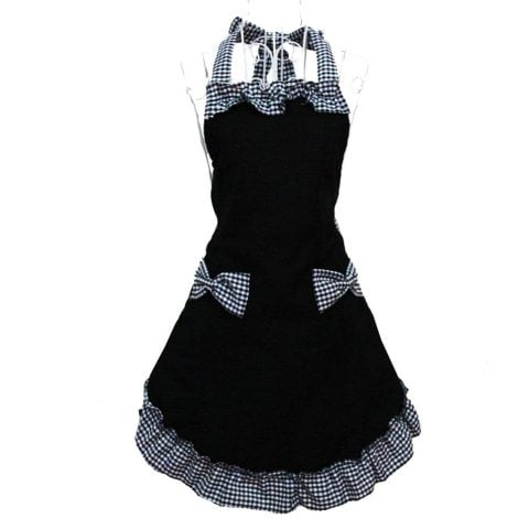 Hyzrz charming, throwback-style kitchen apron with pockets, a perfect Mother’s Day gift! (Black color option)