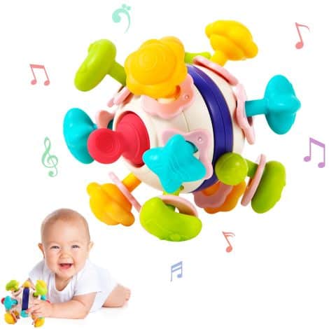 Hooku Baby Teethers: Sensory Teething Toys and Chewable Rattles – Perfect Learning Gifts for Newborns!