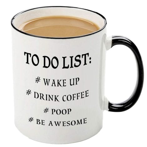 Quirky checklist mug – Perfect 11oz cup for Fathers Day, birthdays, or as thoughtful gifts. Suitable for all!