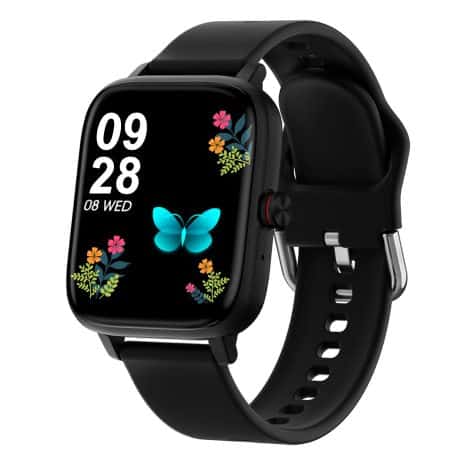 Luoba 1.69” Full Touch Smartwatch: A sleek and versatile smartwatch with heart rate monitor and fitness tracking. Compatible with Android and iOS. Black color.