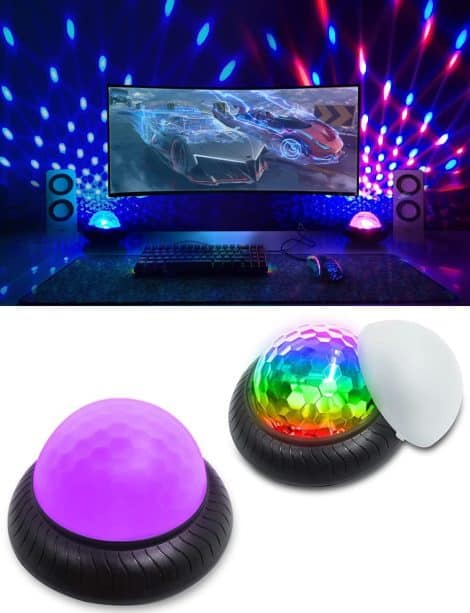 2-pack of ljnyiwan Gaming Lights, sync with music, perfect gamer gifts, vibrant LED lights for your gaming setup.