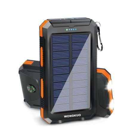 2023 Upgrade Solar Charger Power Bank – High-capacity Solar Phone Charger, Quick Charge with Flashlight, Waterproof. Ideal for outdoor use.