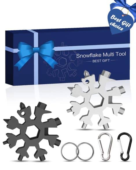 Snowflake Multitool for Men, Dad, Husband – Perfect Christmas Gift, White Elephant Surprise, Unique Gadget for Anyone