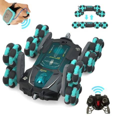 Black Coplus RC Car with Gesture Sensing Stunt and Hand Remote Control, Perfect Gift for Boys.