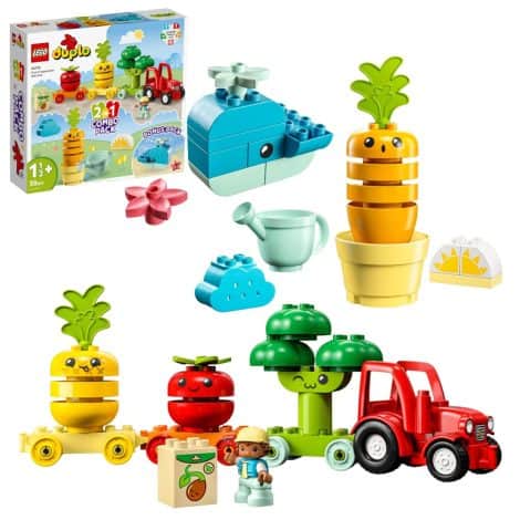 LEGO DUPLO Fruit & Veggie Playset: Teach your child about healthy eating through imaginative play with cute animals and characters.