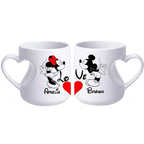 Customizable MM His and Her Mug Set: Personalized Porcelain Mugs for Wedding, Engagement, Valentine’s Day – Unique Groom and Bride Gifts.