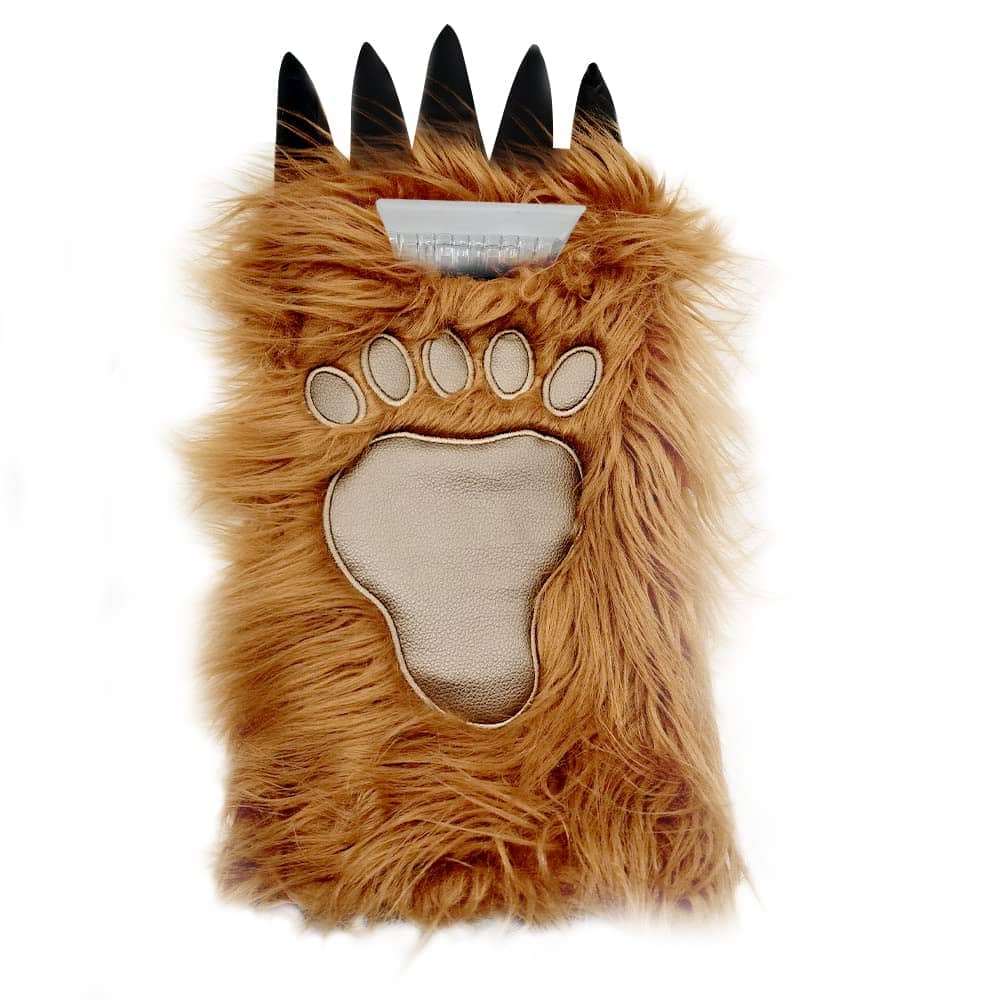 Gears Out Massive Bigfoot Hand Ice Scraper - Bigfoot Gifts - Sasquatch Claw Faux Fur Hand Warmer with Built in Ice Scraper Foam Grip Novelty Winter Snow and Ice Remover for Cars Trucks SUV