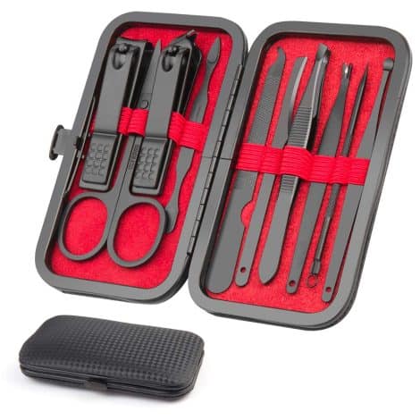 Professional 10-piece Manicure Set with Stainless Steel Nail Tools – Ideal gift for your loved ones.