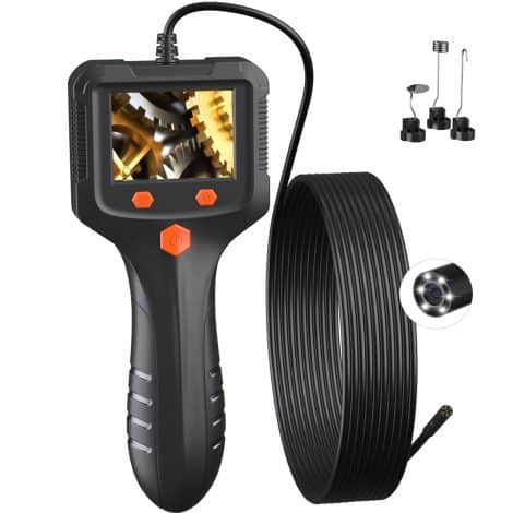 “Daxiongmao Borescope: Waterproof HD inspection camera with light, 11.5ft cord – Ideal gadget for men.”