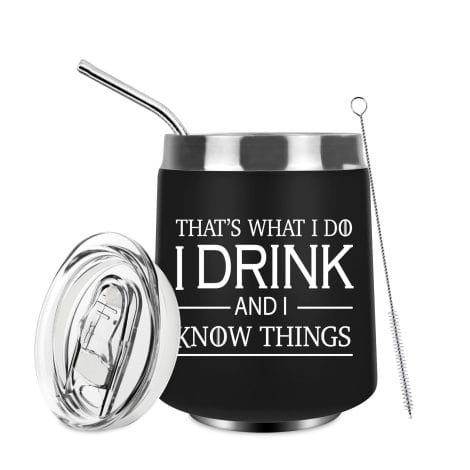 Funny Whiskey Tumbler for those who enjoy a drink while showcasing their knowledge – perfect gift!