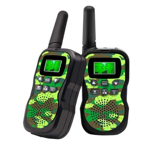 Outdoor walkie talkies, perfect for kids ages 3-12. Great gifts for boys and girls, ages 4-8 or 5-10.