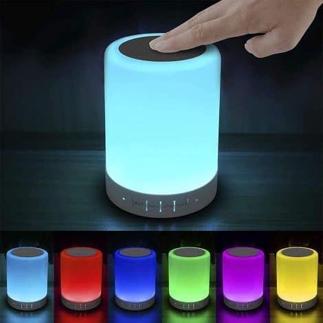 Elecstars Touch Bedside Lamp – A versatile lamp with Bluetooth speaker, adjustable night light, and touch control. Great gift for all ages!