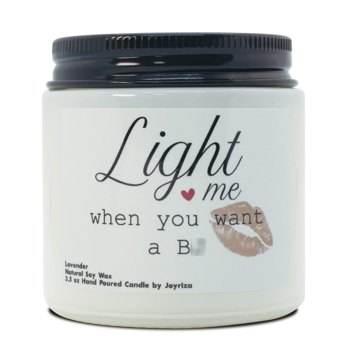 Light Me When You Want a BJ, Funny Anniversary Birthday Gifts for Boyfriend Husband, Christmas Valentines Gag Joke Soy Candle Gift for Men Women, Naughty Candles for Him (Lavender, 3.5oz)