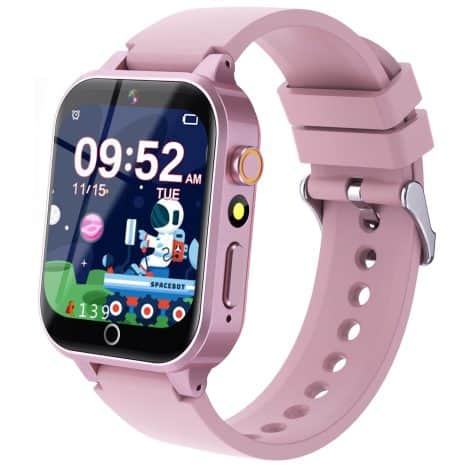 Cosjoype’s Kids Smart Watch is the perfect gift for girls ages 5-12 with 26 games, HD touch screen, and more.