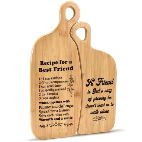 Best Friend Recipe 2 Piece Cutting Board Set: Perfect gifts for women friends, funny, and thoughtful.