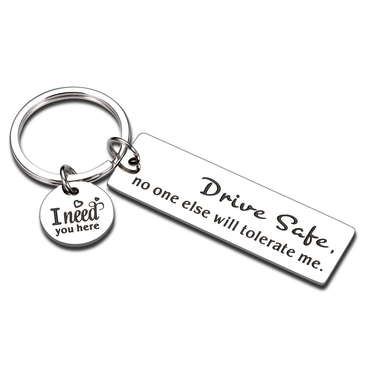 XPENMULBOJA Boyfriend Gifts from Girlfriend Christmas Gifts for Men Him Husband Valentines Day Birthday Wedding Anniversary Presents Cute Drive Safe Keychains from Wife Women