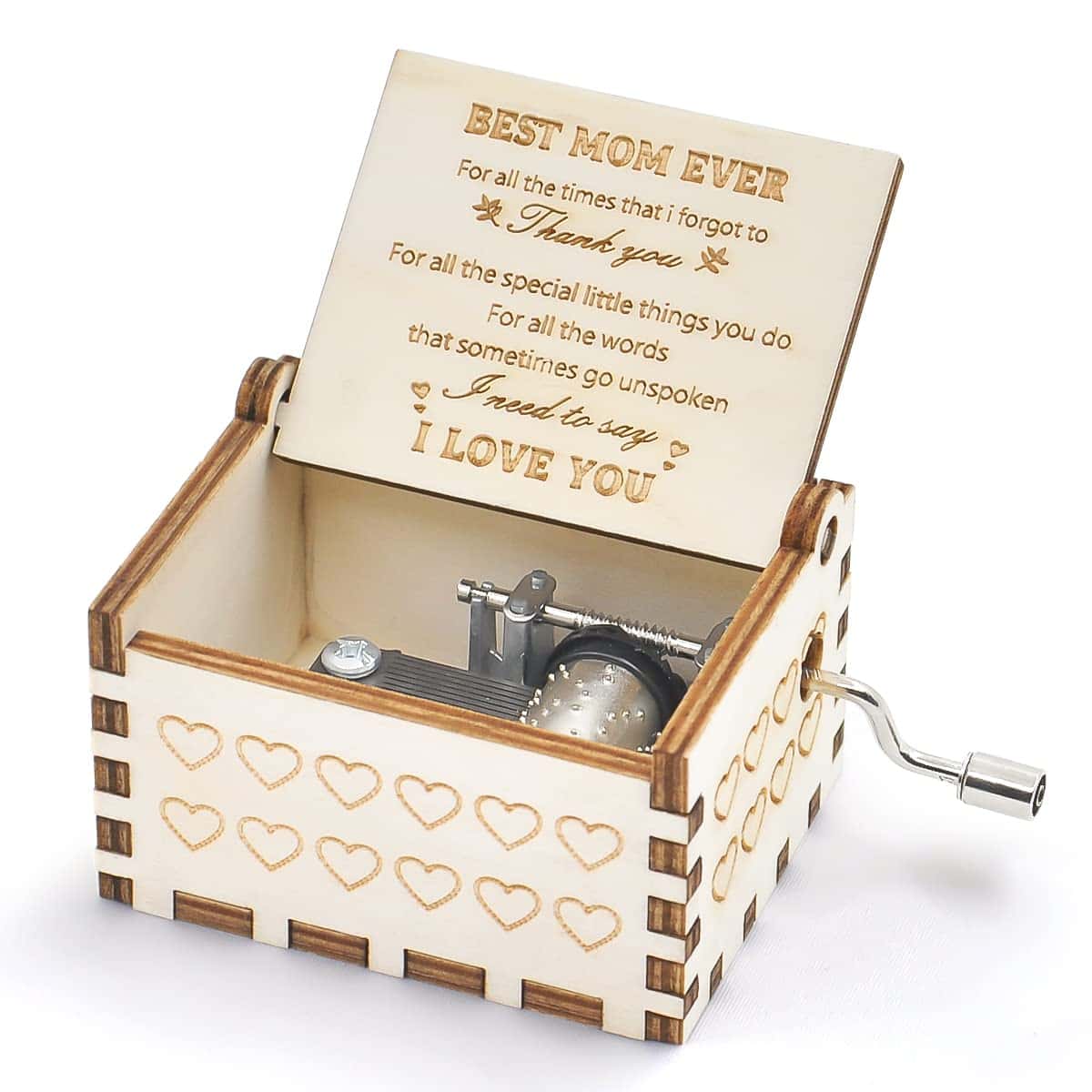 Mom Music Box Mum Gift - Mother Day Birthday Anniversary Thanksgiving to Mom from Daughter Son Hand Crank Musical Box Plays You are My Sunshine