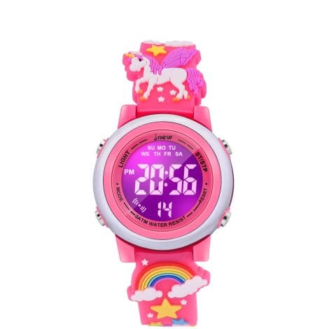 VAPCUFF 3D Waterproof Watches with Alarm – Perfect Gifts for Girls Ages 3-10, featuring Cartoon Characters.