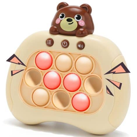 Bear Sensory Pop Fidget Game – Fun handheld toy for kids 6-8, relieves stress and perfect birthday gift for boys, girls, and teens!