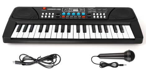 Musical Fun Keyboard for Kids including 37 keys, microphone, and educational features. Perfect gift for ages 3-5.