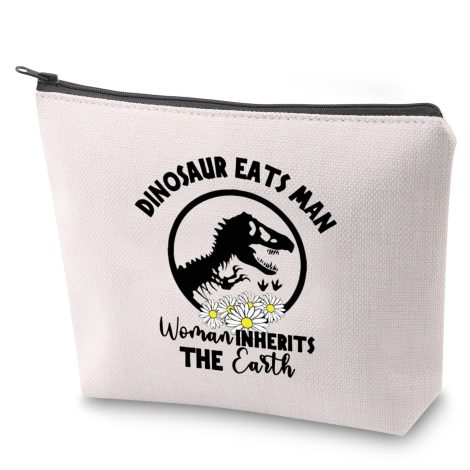 ZJXHPO Dinosaur Makeup Bag – The Perfect Gift for Dinosaur Lovers, with Zipper and Powerful Style.