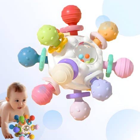 Teething Montessori Toys for Babies – Sensory Developmental Chew Toys, Perfect Gift for Boys and Girls.