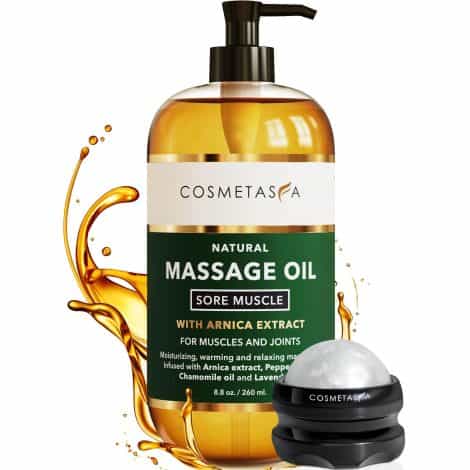 Cosmetasa Sore Muscle Massage Oil with Roller Ball – Relieves Joint and Muscle Discomfort – Perfect for Stocking Fillers.