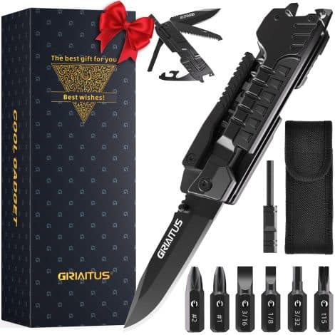 Men’s Gift Set: Versatile MultiTool Knife with 17 Functions – Perfect Birthday or Christmas Gift. Ideal for Camping and Stocking Fillers.