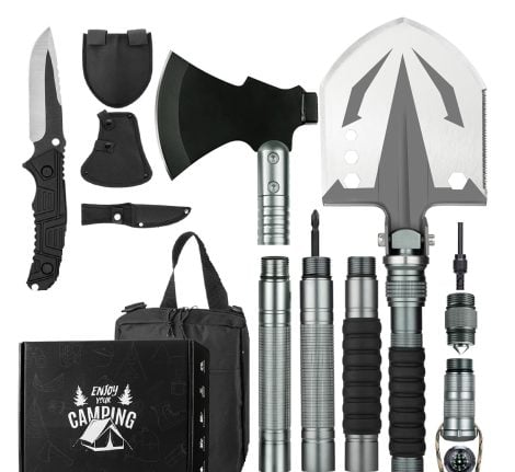 ZENHOSIT Survival Shovel: Versatile Outdoor Tool – Compact, Foldable, and Perfect for Camping, Hiking, and Adventures!