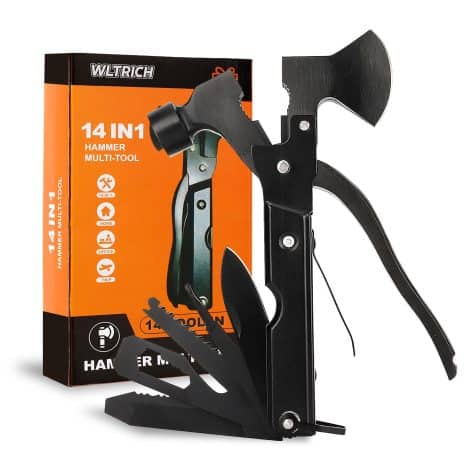 All-in-one Hammer Multitool, perfect for camping, great gift for men, ideal for Christmas or Father’s Day.