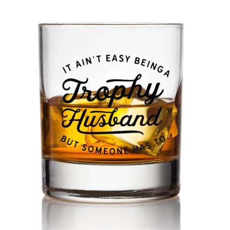 Glassicle Trophy Spouse Whiskey Glass – Bourbon Presents for Men – Hilarious Whiskey Glass Gift for Dad or Friend. Ideal for Father’s Day and Christmas!