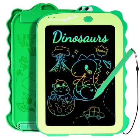 Green Dinosaur LCD Writing Tablet: Fun, educational gift for kids 3-7; great for doodling and writing.