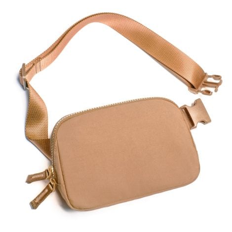 Fashionable Brown Belt Bag with Adjustable Strap, Perfect for Teen Girls, Women, and Men on the go.